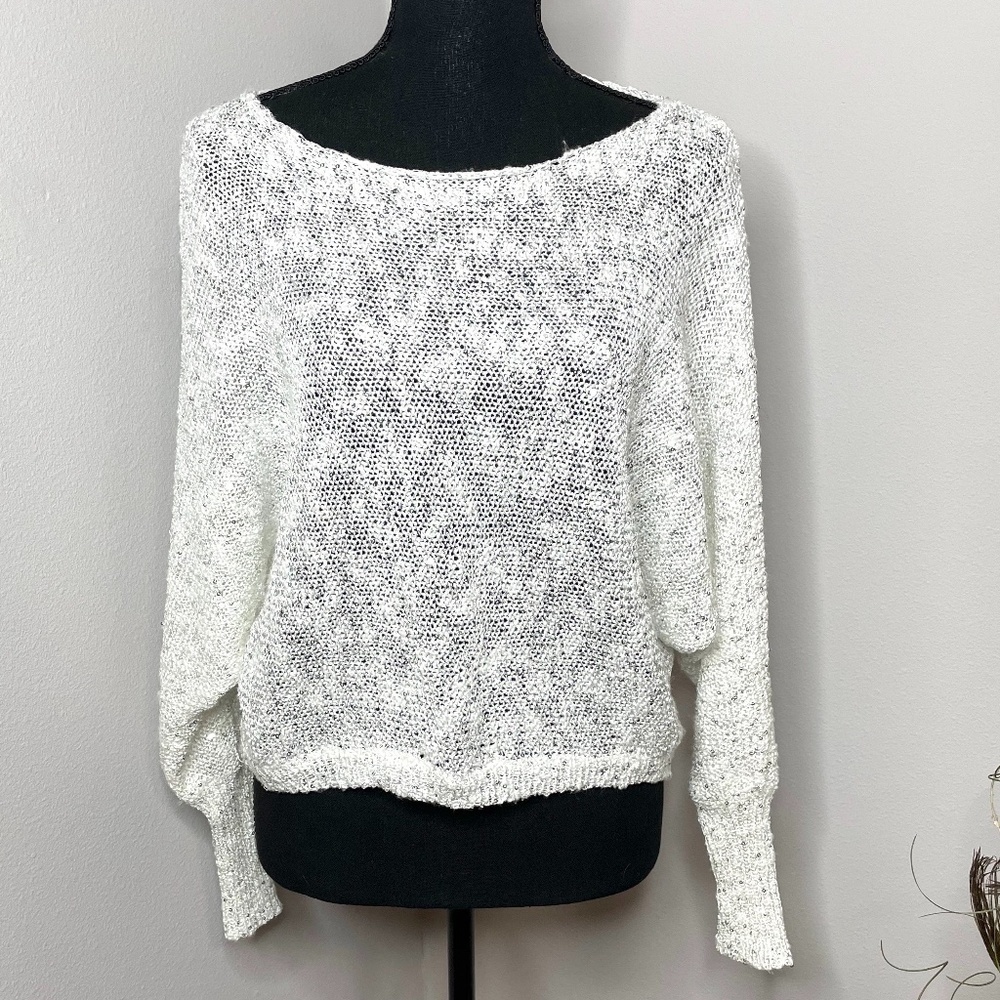 Casting White Sequin Oversized Sweater